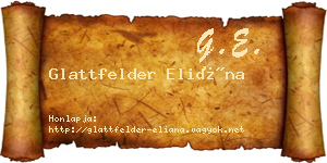Glattfelder Eliána névjegykártya